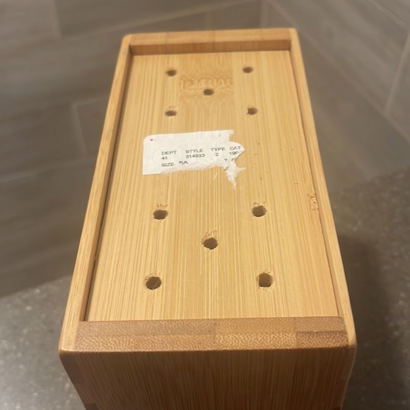 Small Wooden Organizer Box with Metal Brackets - Picture 5 of 8